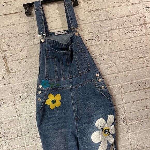 MISSLOOK Denim - Misslook Denim Floral Overalls Large